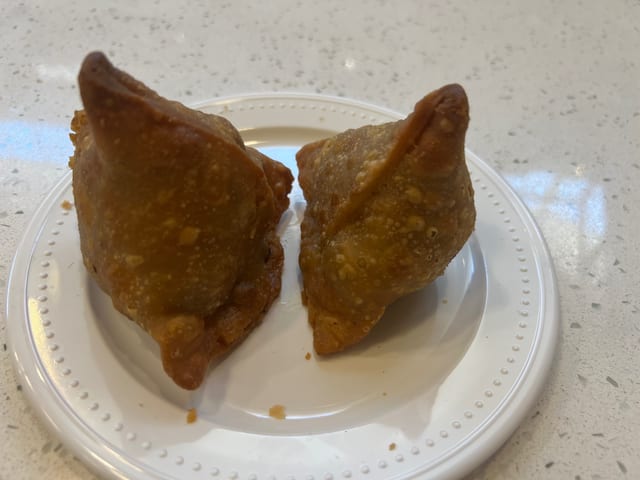 Beef samosa.