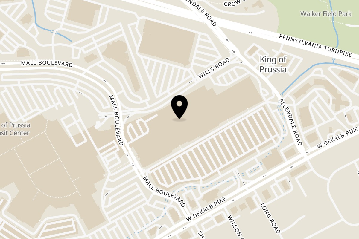 Map showing the location of Your Restaurant on 690 W Dekalb Pike in King of Prussia